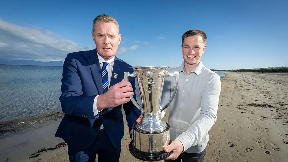Cork and Kerry footballers will battle it out for Corn Pháidí Uí Shé in Sunday's Munster SFC final Image