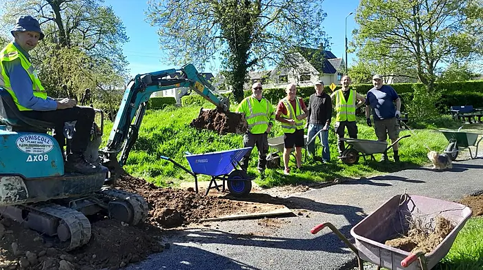 Members of Clonakilty Men’s Shed joined Clonakilty Tidy Towns and members of Acorn Community Employment West Cork in Bennetts Field, Clonakilty, to complete renewal works in the local biodiversity park.