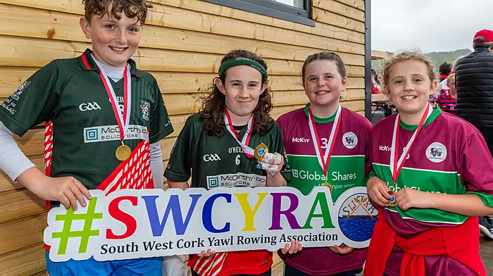 The St. Joseph's Girls School Clonakilty/Scoil na mBuachaillí crew pictured with their medals. (Photo: Andy Gibson)