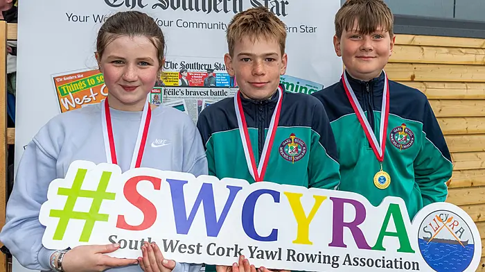 Scoil na mBuachaillí and Gaelscoil Mhichíl Uí Choileain joined forces at the regatta. (Photo: Andy Gibson)