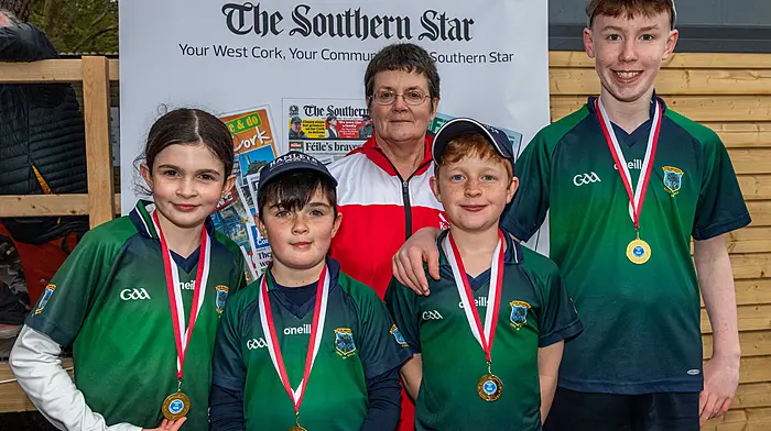 The Knockavilla NS crew pose after their race. (Photo: Andy Gibson)