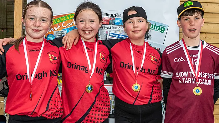 The Drinagh NS/Ballinacarriga NS crew were all smiles. (Photo: Andy Gibson)