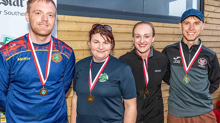 The Newcestown NS crew who competed in the teachers race. (Photo: Andy Gibson)
