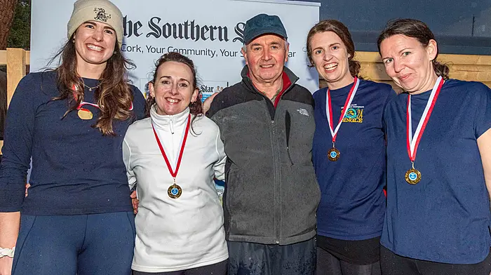 The Kilmacsimon Quay crew who took part in the teachers race. (Photo: Andy Gibson)