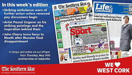 THE SOUTHERN STAR IS IN STORES NOW: Striking ambulance warn of further action unless renewed pay discussions begin; Artist Pascal Ungerer on his striking paintings and the inspiration behind them; John Cleary turns focus to Meath after Munster final disappointment Image