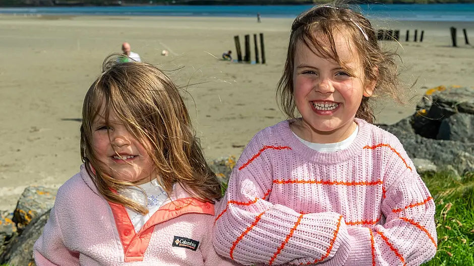The Irish Harness Racing Association (IHRA) held its first meeting of the season at Harbour View Beach today with 6 races on the card. At the races were Chloe & Poppy Gruddy from Kilbrittain. Picture: Andy Gibson.