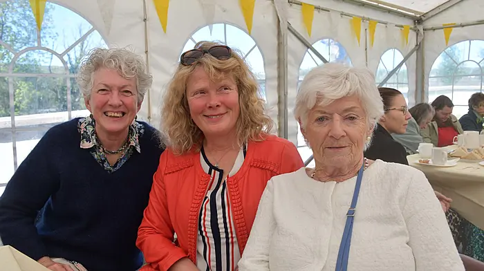 Helen Mitchell, Frances O'Donovan and Kay O'Sullivan, Skibbereen at the celebrations to mark the Bicentenary of St. Patrick's Cathedral, Skibbereen. Photo; Anne Minihane.