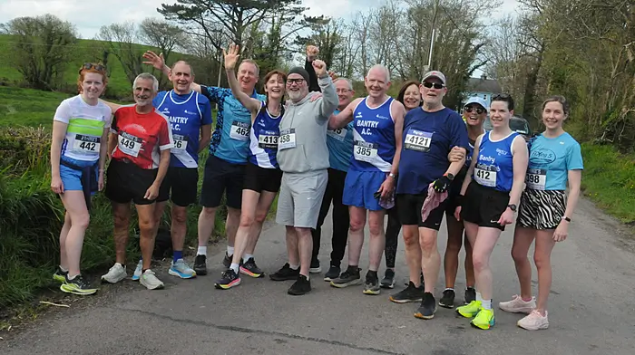 The members of Bantry Athletic Club who took part in The Flying 5 Mile Road Race recently.