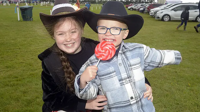 NEWS 17/5/2026 Pictured at the annual agricultural show at Bandon was Aria and Jayden Kingsley. Picture Denis Boyle