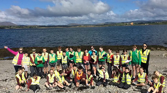 Lisheen National School pupils recently cycled to Kilkilleen Beach as part of BikeWeek to take part in a beach scavenger hunt, beach clean-up and a picnic.