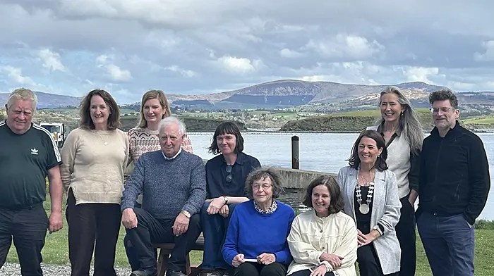 At the launch of the book The Museum of Birds and Beasts were the islanders who contributed to the book, Danny O’Leary, Rose O’Sullivan, Sile McCarthy, Tim O’Leary, Tess Leak (author), Penny Durrell, Sharon Whooley (author), Cllr Caroline Cronin, Sheila O’Callaghan and Peter Prendergast.