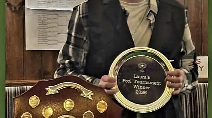 Páudí Bob O'Regan was the winner of the pool tournament for 2026 which was held in O'Meara's Bar.