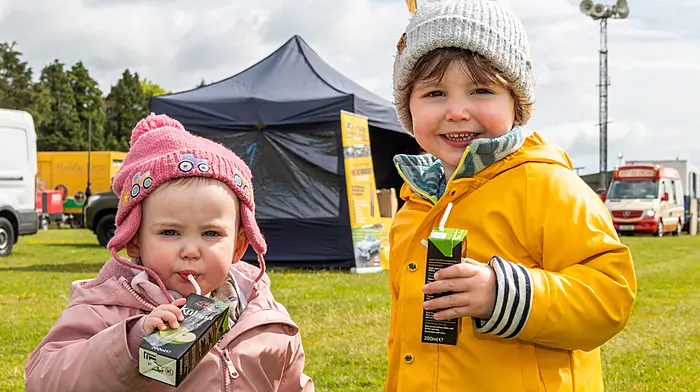 Nellie and Freddie Skuse from Bandon having a good time at the Bandon Agricultural Show last Sunday.   (Photo: Andy Gibson)