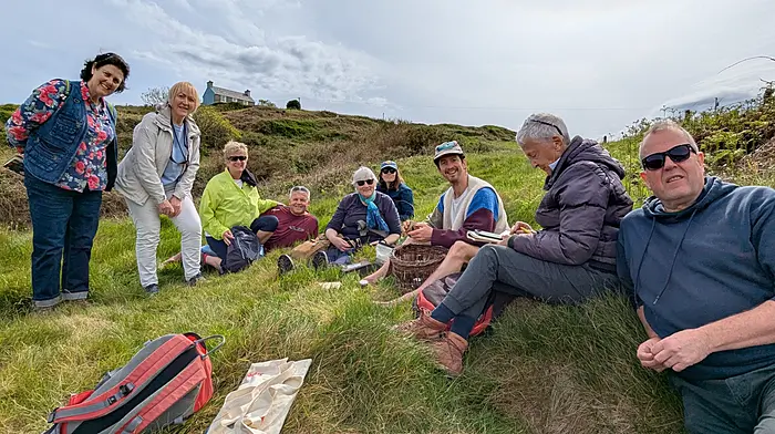 A group of foragers enjoyed an outing delivered by Sherkin Library to go on a guided seaweed foraging workshop to Horseshoe Bay on Sherkin Island.