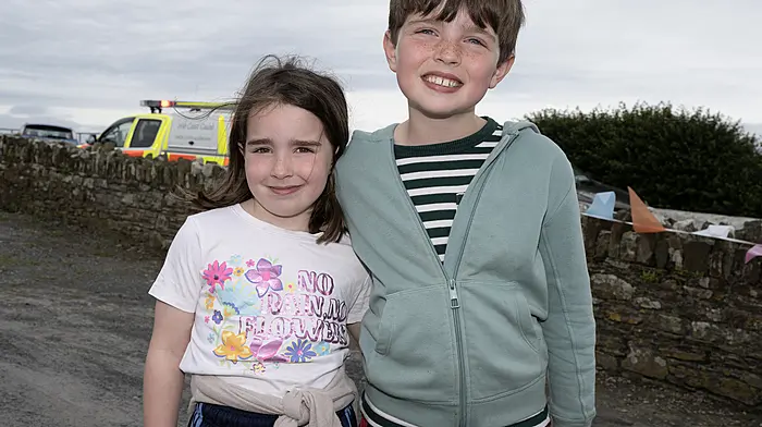 Locals Sarah and Jack O'Brien took part in the five-mile family walk from the Butlerstown Community Hall on bank-hoilday Monday. Photo: Martin Walsh.