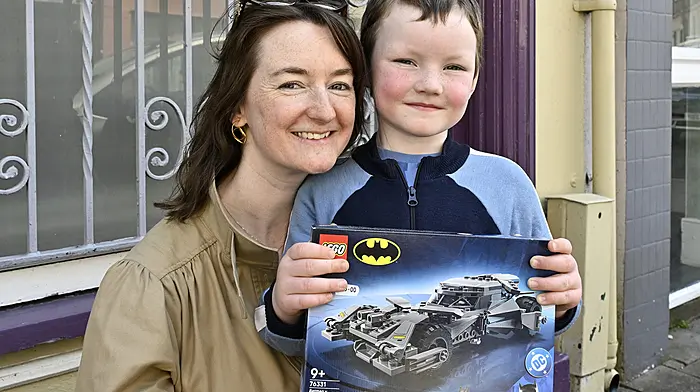 Melissa Byrne and her son Diarmuid Jones, Barryroe pictured in Rossa Street, Clonakilty.  Photo: Martin Walsh.