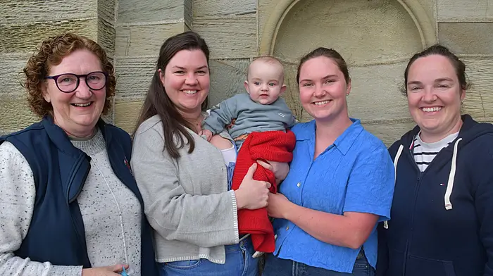 Kathleen, Claire and Rebecca Hayes, Rowry, Glandore with Michelle and Sean Cahalane, Union Hall at St. Patrick's Cathedral Skibbereen for the veneration of the relics of St. Carlo Acutis. Photo; Anne Minihane.