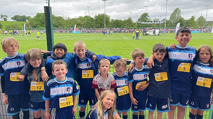 Dromclough National School pupils travelled to take part at Luthchleasa Bhunscoileanna Chorcai, Cork Primary School Sports Day, where they performed fantastically winning eight trophies; three first place, three second place and two third place. Bromborough’s boys’ team and right, the girls’ team.