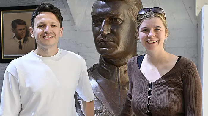 Mullingar couple Jack Rotheram and Christina Kelly visited the Michael Collins House Museum in Emmet Square during their stay in Clonakilty.  (Photo: Martin Walsh)