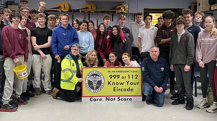 TY students from Schull Community College ended off their year with a visit from West Cork Rapid Response.