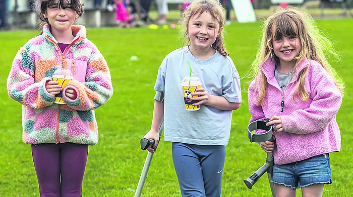 Kora Cronin, Ailbhe O’Callaghan and Ceoladh Browne enjoying time together at the Castletownbere Festival.  (Photo: Anne Marie Cronin)