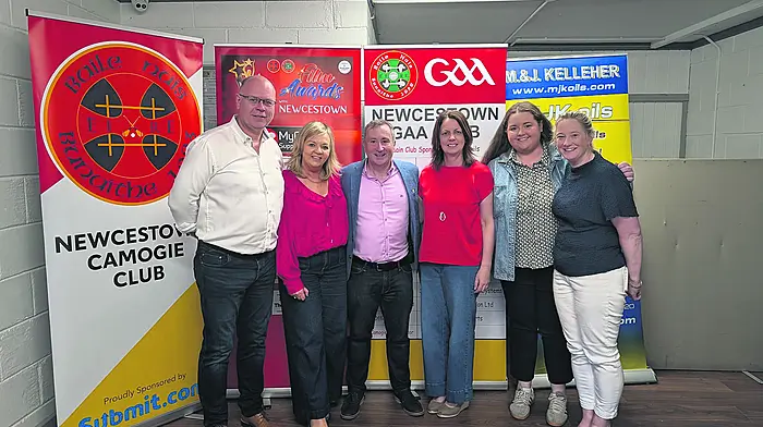 At the recent second screening of the Newcestown Film Awards held in the Bandon GAA pavilion were some of the organising committee, Hubert Burrows, Noelle Buckley, Kevin Flanagan, Elma Barry, Orla Dinneen and Mairead Barry.