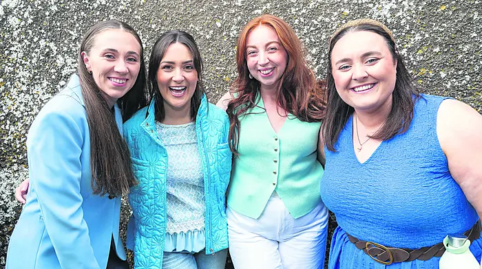 Aine Kenny, Karen O’Connell, Brainín McCarron and Shauna Donegan from the Kinsale based Soundwaves Choir waiting to go onstage at St Catherine’s Cultural Centre in Kinsale at the weekend.  (Photo: John Allen)