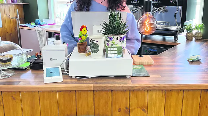Aideen O’Brien happily serving up coffee’s at her new venture, Go Tobann.
