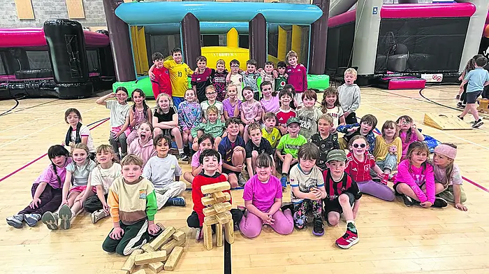 Pupils from junior infants to second class from Rath National School enjoying their Just4Fun school tour at MTU, Cork.