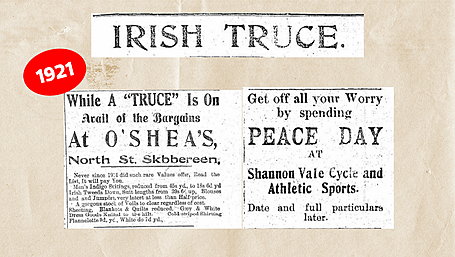 ON THIS DAY IN 1921: Truce declared in Irish War of Independence Image