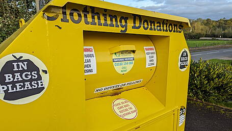 Charity clothes banks removed because they are no longer viable Image