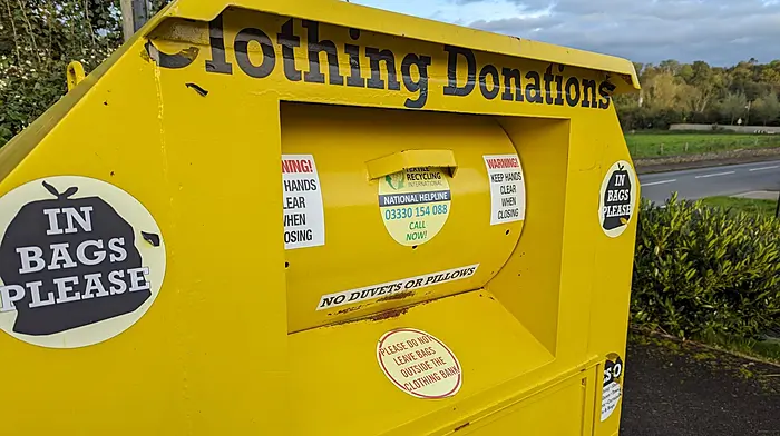 Charity clothes banks removed because they are no longer viable Image