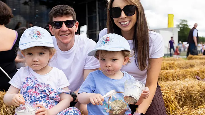 OSM PHOTO - 21/06/2026 - REPRO FREE for Editorial Use -  Éabha, Conor, Fódhla, and Jacqui Lane, Ballyvourney, pictured at The Cork Summer Show, taking place at the Cork Showgrounds in Curraheen on June 20th & 21st 2026. Picture: Michael O'Sullivan / OSM PHOTO