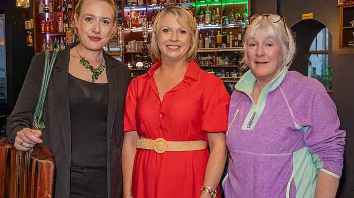 “The people that run the show,” (L to R) Barryroe Show Assistant Secretary Charlotte Deasy, Event Secretary Eileen Harrington and Assistant Secretary Sheila Tyndall at the launch of the 68th Barryroe Show.