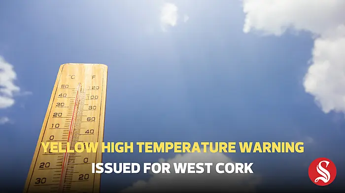 Yellow high temperature warning issued for Cork Image