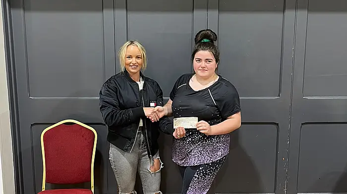 Britney Mongans (right) won this week’s O’Donovan Rossa’s bingo jackpot of €1,300, pictured with Grainne Collins.