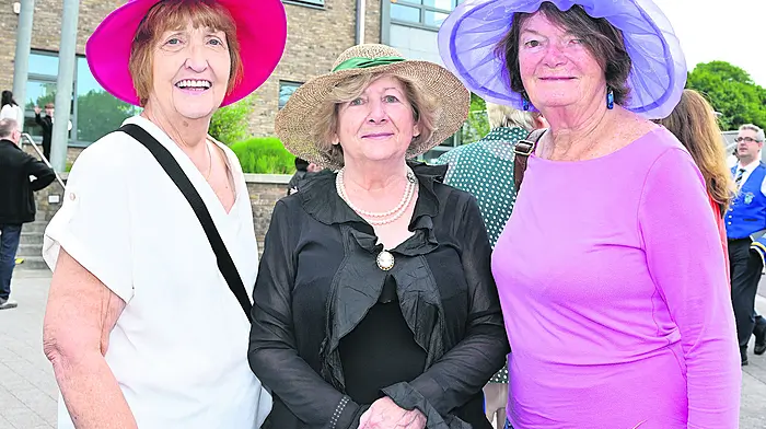 Mary Rose McCombes (Bishop’s Stortford), Eileen Blackwell (Clonakilty) and Theresa King (Dunmanway) at the South of Ireland Band Championships which were held in Clonakilty. (Photo: Martin Walsh)