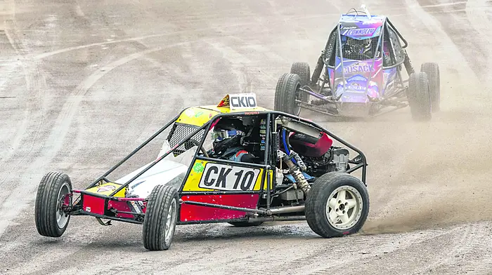Cork Autograss Club hosted round two of the All-Ireland Autograss series last weekend. Racers from all over the country, including the North, descended on Castletown Kinneigh for the two days of racing which was fast and furious. (Photo: Andy Gibson)