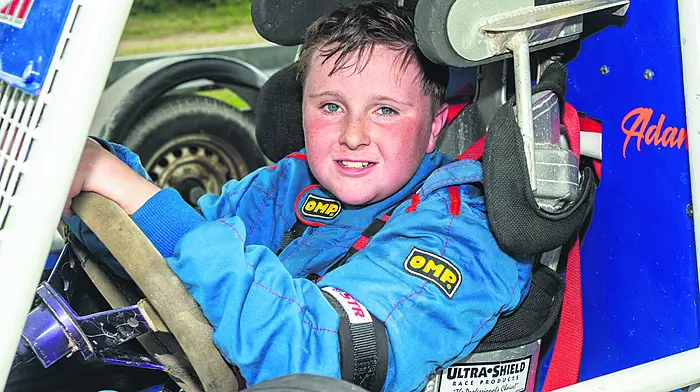 Kyle O'Mahony from Rosscarbery took place in the All-Ireland Autograss series last weekend which was held in Castletown Kinneigh.  (Photo: Andy Gibson)
