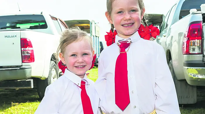 SPEC: Dunmanway, Cork, Ireland. 05th July, 2026. Mia and Zara Herlihy from Rosscarbery at the annual agricultural show that was held in Dunmanway, Co. Cork. - Picture: David Creedon