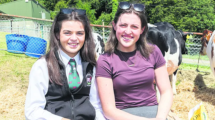 SPEC: Dunmanway, Cork, Ireland. 05th July, 2026. Gemma Salter, Castlehaven with Sarah Shannon, Ballinascarthy at the annual agricultural show that was held in Dunmanway, Co. Cork. - Picture: David Creedon