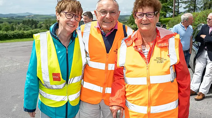 REPRO FREEPictured at the Castletown Fundraising Rally, Coppeen, Co. Cork in support of Enable Ireland were Catherine O’Donovan with Michael and Elma Crowley from Ballinadee.Picture. John Allen