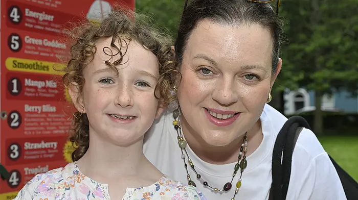 Locals Ruby Dillion (left) and Emma Forrest in Kennedy Park Clonakilty.  Photo: Martin Walsh.