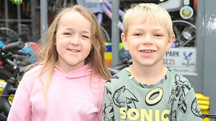 Ella and Zach O'Regan from Rosscarbery pictured in Ashe Street, Clonakilty. Photo: Martin Walsh.
