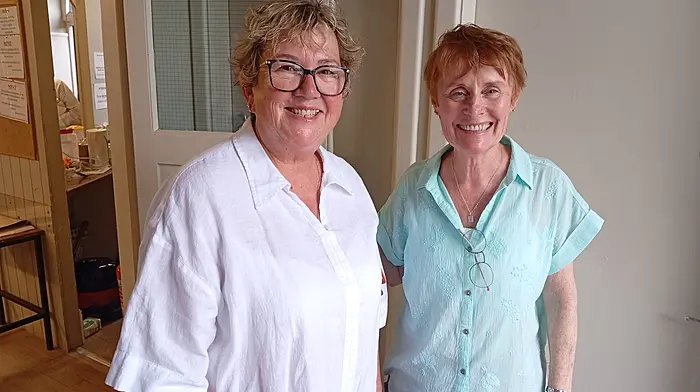 Pictured at the launch of the Kinsale Women's Shed at the Temperance Hall were Cllr Marie O'Sullivan and Nancy Reilly