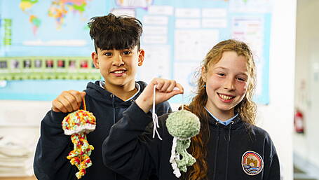 Bandon students have enterprise awards all stitched up with Cosy Crochet range Image