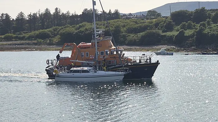 Lifeboat yacht lift for sailors Image