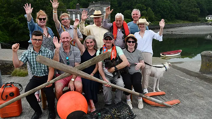 The committee of Castletownshend Maritime Week are delighted to welcome everyone to their festival in the village over the bank holiday weekend. Included in the photo are Tomás Burchill, Richard and Nicola Wellbourne, Brendan O'Neill and Mary McCarthy, Cathy McCarter, John Collins, Paul McCarthy, Paul O'Driscoll, Neil Gallagher and Rachel Crowley. (Photo: Anne Minihane)