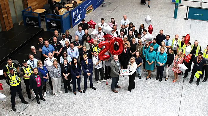 Double celebration as Cork Airport marks two million passengers and 20th birthday of terminal building Image