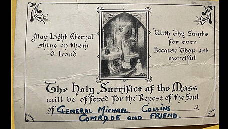 Mass card latest artefact added at the Collins Centre Museum Image